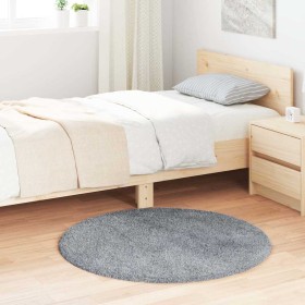 Alfombra de pelo largo NAVARRA gris claro 100x100 cm poliéster en Alfombras | Comprar online en Foru.es