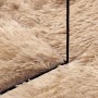 Alfombra peluda de pelo largo NAVARRA beige 120x120cm poliéster en Alfombras | Comprar online en Foru.es