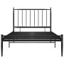 Estructura de cama de metal negro 90x200 cm de vidaXL, Camas y somieres - Ref: Foro24-325009, Precio: 115,81 €, Descuento: %