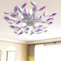 Lámpara de techo brazos de cristal forma hoja 5 bombillas E14 by vidaXL, ceiling lights - Ref: Foro24-241477, Price: 47,37 €,...