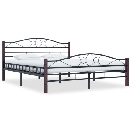 Estructura de cama de metal negra 180x200 cm de vidaXL, Camas y somieres - Ref: Foro24-285295, Precio: 176,16 €, Descuento: %