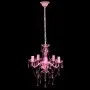 Lámpara de araña de cristal 5 bombillas rosa de vidaXL, Lámparas de araña - Ref: Foro24-240310, Precio: 58,14 €, Descuento: %