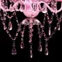 Lámpara de araña de cristal 5 bombillas rosa de vidaXL, Lámparas de araña - Ref: Foro24-240310, Precio: 58,14 €, Descuento: %