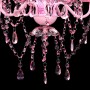Lámpara de araña de cristal 5 bombillas rosa de vidaXL, Lámparas de araña - Ref: Foro24-240310, Precio: 57,73 €, Descuento: %