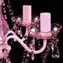 Lámpara de araña de cristal 5 bombillas rosa de vidaXL, Lámparas de araña - Ref: Foro24-240310, Precio: 58,14 €, Descuento: %