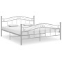 Estructura de cama de metal gris 140x200 cm de vidaXL, Camas y somieres - Ref: Foro24-324999, Precio: 130,39 €, Descuento: %