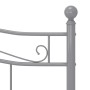 Estructura de cama de metal gris 140x200 cm de vidaXL, Camas y somieres - Ref: Foro24-324999, Precio: 130,39 €, Descuento: %