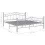 Estructura de cama de metal gris 140x200 cm de vidaXL, Camas y somieres - Ref: Foro24-324999, Precio: 130,39 €, Descuento: %