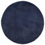 Alfombra de pelo largo NAVARRA azul marino 120x120 cm poliéster en Alfombras | Comprar online en Foru.es