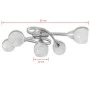 Lámpara de techo con pantallas de cristal para 5 bombillas E14 de vidaXL, Apliques de techo - Ref: Foro24-241480, Precio: 50,...