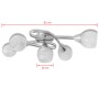 Lámpara de techo con pantallas de cristal para 5 bombillas E14 de vidaXL, Apliques de techo - Ref: Foro24-241480, Precio: 44,...