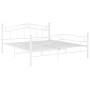 Estructura de cama de metal blanco 200x200 cm de vidaXL, Camas y somieres - Ref: Foro24-325007, Precio: 153,90 €, Descuento: %