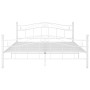 Estructura de cama de metal blanco 200x200 cm de vidaXL, Camas y somieres - Ref: Foro24-325007, Precio: 153,90 €, Descuento: %