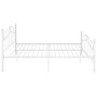 Estructura de cama de metal blanco 200x200 cm de vidaXL, Camas y somieres - Ref: Foro24-325007, Precio: 153,90 €, Descuento: %