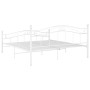 Estructura de cama de metal blanco 200x200 cm de vidaXL, Camas y somieres - Ref: Foro24-325007, Precio: 153,90 €, Descuento: %
