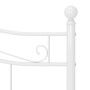 Estructura de cama de metal blanco 200x200 cm de vidaXL, Camas y somieres - Ref: Foro24-325007, Precio: 153,90 €, Descuento: %