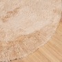 Alfombra peluda de pelo largo NAVARRA beige 160x160cm poliéster en Alfombras | Comprar online en Foru.es