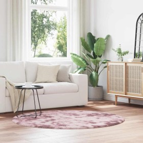 Alfombra de pelo largo NAVARRA rosa polvoriento 160x160 cm en Alfombras | Comprar online en Foru.es