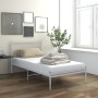 Estructura de cama de metal blanco 90x200 cm de vidaXL, Camas y somieres - Ref: Foro24-325010, Precio: 75,48 €, Descuento: %
