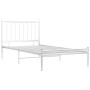 Estructura de cama de metal blanco 90x200 cm de vidaXL, Camas y somieres - Ref: Foro24-325010, Precio: 75,48 €, Descuento: %