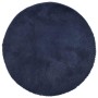Alfombra de pelo largo NAVARRA azul marino 160x160 cm poliéster en Alfombras | Comprar online en Foru.es