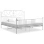 Estructura de cama de metal blanco 180x200 cm de vidaXL, Camas y somieres - Ref: Foro24-324857, Precio: 217,63 €, Descuento: %