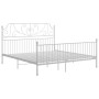 Estructura de cama de metal blanco 180x200 cm de vidaXL, Camas y somieres - Ref: Foro24-324857, Precio: 217,63 €, Descuento: %