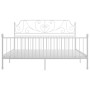 Estructura de cama de metal blanco 180x200 cm de vidaXL, Camas y somieres - Ref: Foro24-324857, Precio: 217,63 €, Descuento: %