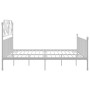 Estructura de cama de metal blanco 180x200 cm de vidaXL, Camas y somieres - Ref: Foro24-324857, Precio: 217,63 €, Descuento: %