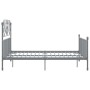 Estructura de cama de metal gris 160x200 cm de vidaXL, Camas y somieres - Ref: Foro24-324855, Precio: 207,10 €, Descuento: %