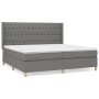 Cama box spring con colchón tela gris oscuro 200x200 cm de vidaXL, Camas y somieres - Ref: Foro24-3132258, Precio: 713,77 €, ...