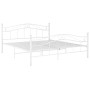 Estructura de cama de metal blanco 140x200 cm de vidaXL, Camas y somieres - Ref: Foro24-324998, Precio: 125,80 €, Descuento: %