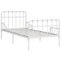Estructura de cama con base de listones metal blanco 90x200 cm de vidaXL, Camas y somieres - Ref: Foro24-284601, Precio: 117,...