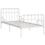 Estructura de cama con base de listones metal blanco 90x200 cm de vidaXL, Camas y somieres - Ref: Foro24-284601, Precio: 115,...