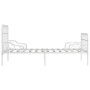 Estructura de cama con base de listones metal blanco 90x200 cm de vidaXL, Camas y somieres - Ref: Foro24-284601, Precio: 117,...