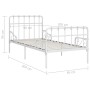 Estructura de cama con base de listones metal blanco 90x200 cm de vidaXL, Camas y somieres - Ref: Foro24-284601, Precio: 117,...