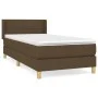 Box spring bed with dark brown fabric mattress 100x200 cm by vidaXL, Beds and slatted bases - Ref: Foro24-3130252, Price: 343...
