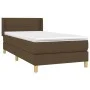 Box spring bed with dark brown fabric mattress 100x200 cm by vidaXL, Beds and slatted bases - Ref: Foro24-3130252, Price: 343...