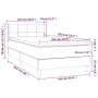 Box spring bed with dark brown fabric mattress 100x200 cm by vidaXL, Beds and slatted bases - Ref: Foro24-3130252, Price: 343...