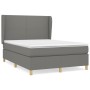 Cama box spring con colchón tela gris oscuro 140x200 cm de vidaXL, Camas y somieres - Ref: Foro24-3128366, Precio: 514,90 €, ...