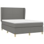 Cama box spring con colchón tela gris oscuro 140x200 cm de vidaXL, Camas y somieres - Ref: Foro24-3128366, Precio: 514,90 €, ...