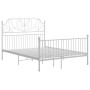 Estructura de cama de metal blanco 160x200 cm de vidaXL, Camas y somieres - Ref: Foro24-324854, Precio: 300,79 €, Descuento: %