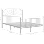 Estructura de cama de metal blanco 160x200 cm de vidaXL, Camas y somieres - Ref: Foro24-324854, Precio: 300,79 €, Descuento: %