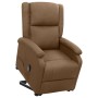 Sillón elevable tela marrón de vidaXL, Sillones - Ref: Foro24-329703, Precio: 324,89 €, Descuento: %