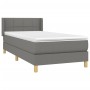 Cama box spring con colchón tela gris oscuro 100x200 cm de vidaXL, Camas y somieres - Ref: Foro24-3130250, Precio: 323,92 €, ...