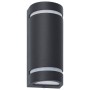 Lámparas de pared de exterior 2 uds 35 W negro semicircular de vidaXL, Iluminación de exterior - Ref: Foro24-45649, Precio: 5...