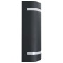 Lámparas de pared de exterior 2 uds 35 W negro semicircular de vidaXL, Iluminación de exterior - Ref: Foro24-45649, Precio: 5...