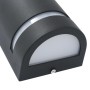 Lámparas de pared de exterior 2 uds 35 W negro semicircular de vidaXL, Iluminación de exterior - Ref: Foro24-45649, Precio: 5...