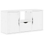 Mueble para TV con cajón ODDA blanco 79x24x40 cm madera pino en Muebles TV | Comprar online en Foru.es