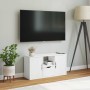Mueble para TV con cajón ODDA blanco 79x24x40 cm madera pino en Muebles TV | Comprar online en Foru.es